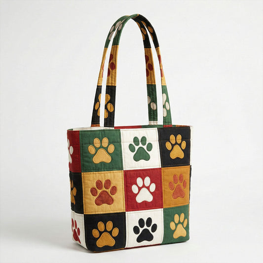Soft Steps Mosaic Quilted Zipper Tote Bag SN0PT008