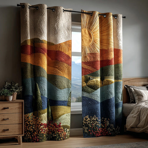 Solar Drift Quilted Curtains NCU0DH725