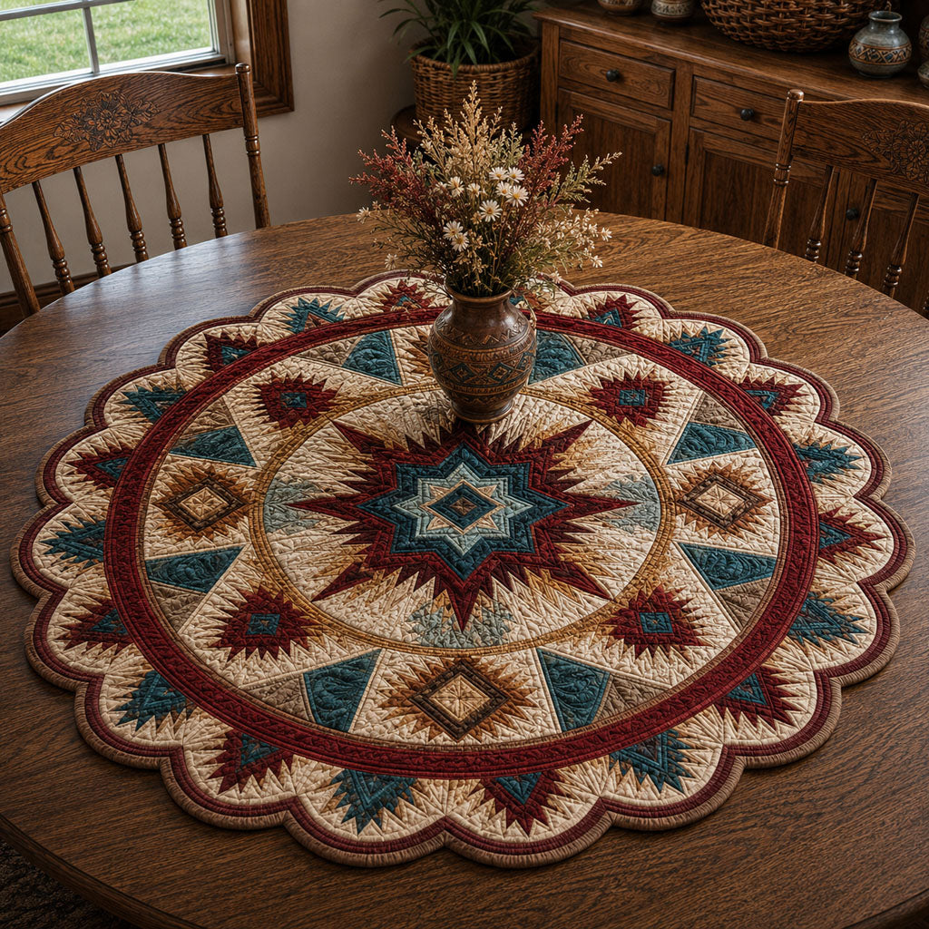 Southwestern Soul Custom Shape Quilted Table Topper SN0PT832
