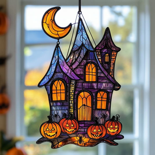 Spectral Ghost House - Window Hanging Suncatcher NCU0PD119