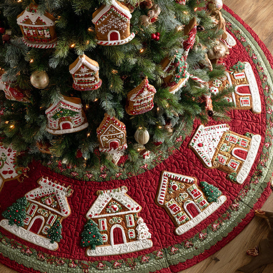 Spice Cottage Christmas Quilted Tree Skirt NCU0NTD1152