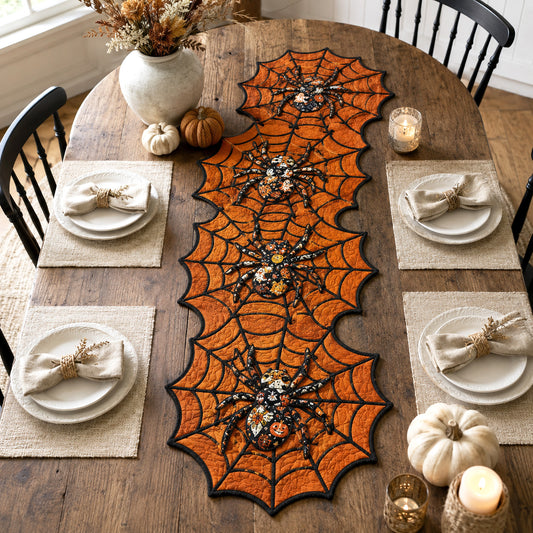Spider Silk Custom Shape Quilted Table Runner SN0TV016