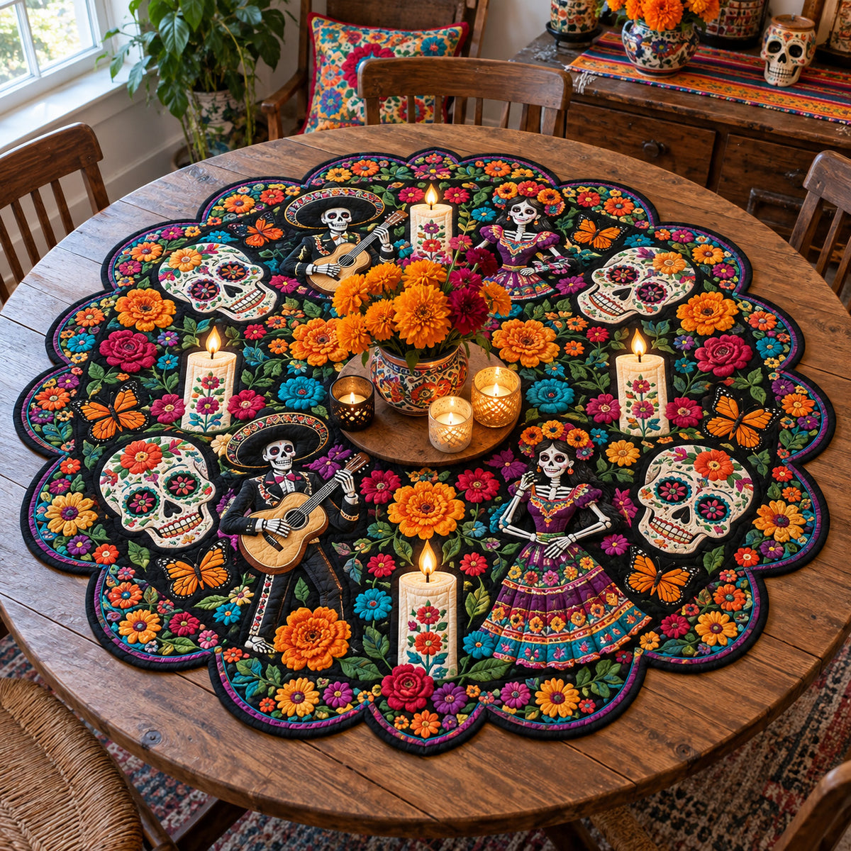 Spirit Garden Custom Shape Quilted Table Topper SN0TV347