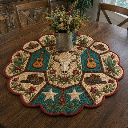 Spirit of the Open Range Custom Shape Quilted Table Topper SN0PT861