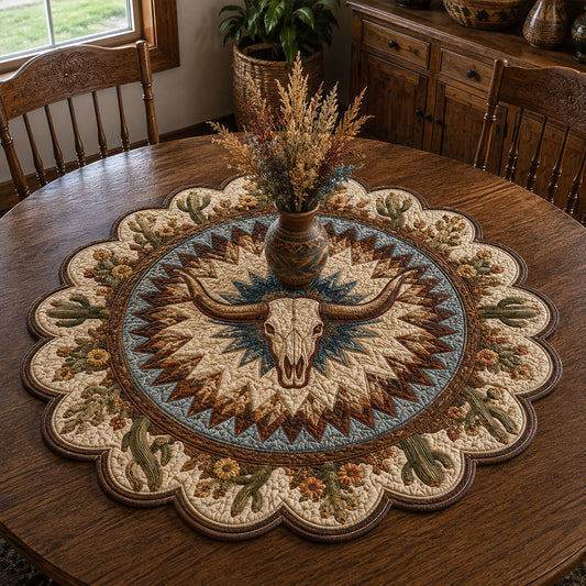 Spirit of the Range Custom Shape Quilted Table Topper SN0PT817