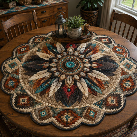 Spirit of the West Custom Shape Quilted Table Topper SN0PT833