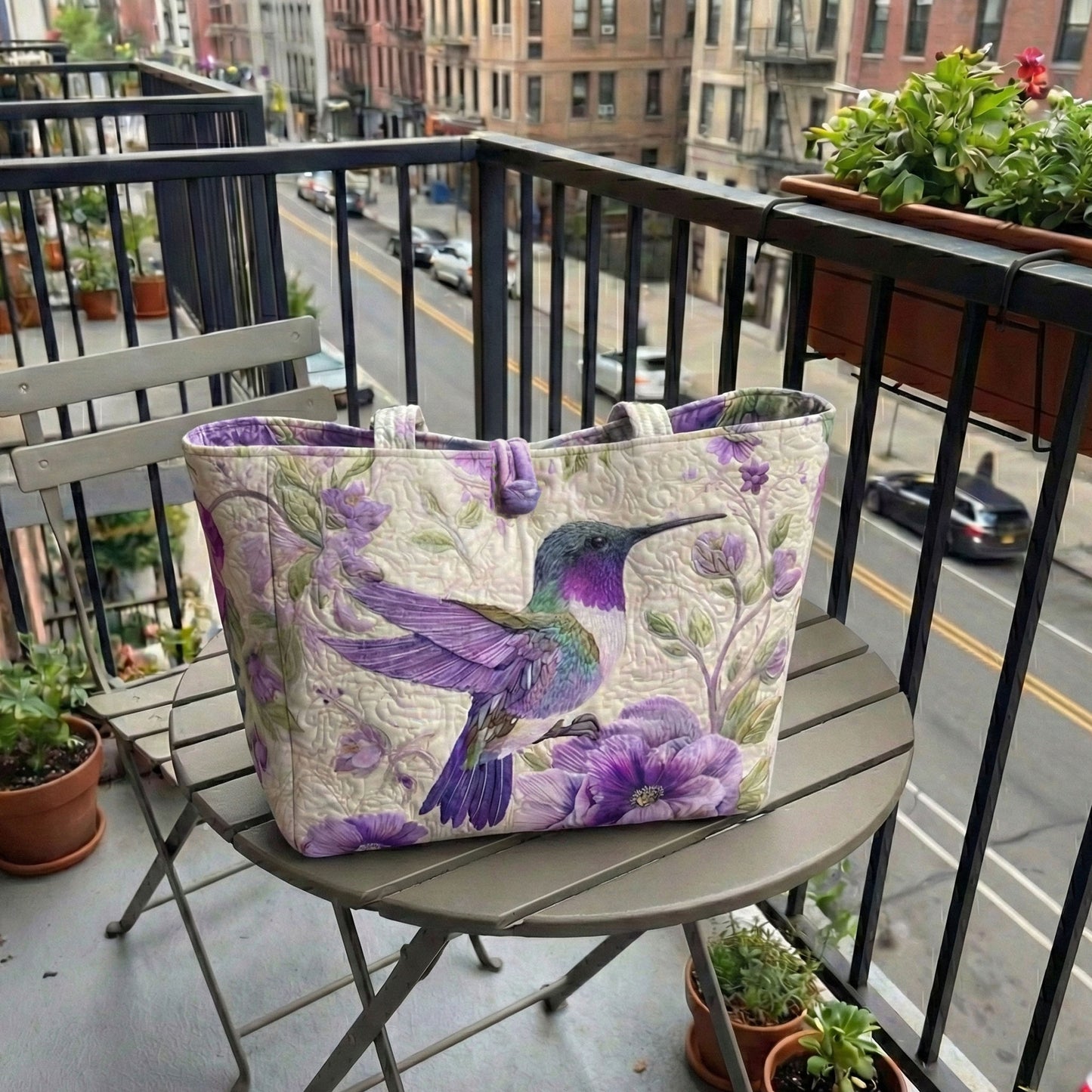 Spring Flight Quilted Classic Tote Bag SN0NT014