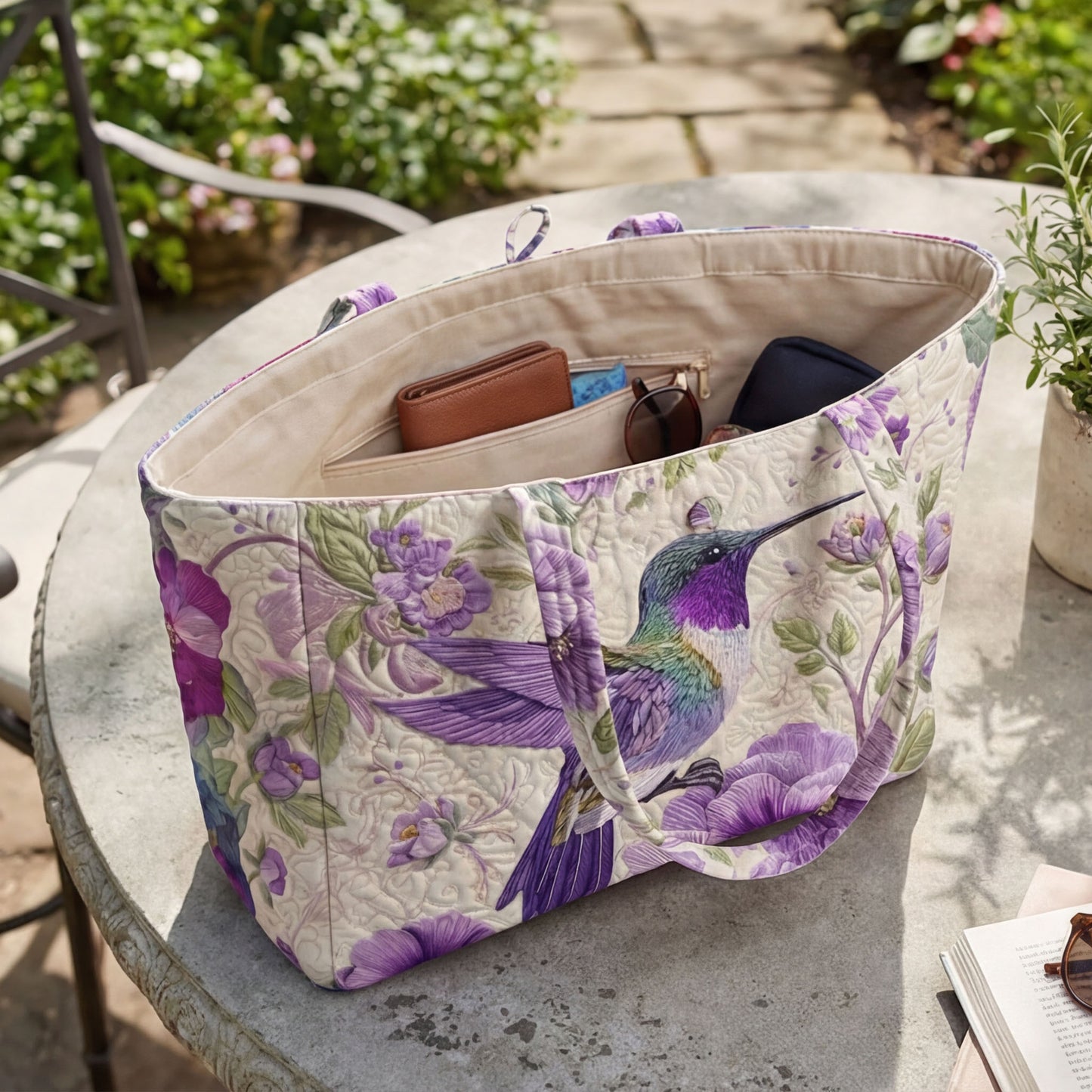 Spring Flight Quilted Classic Tote Bag SN0NT014