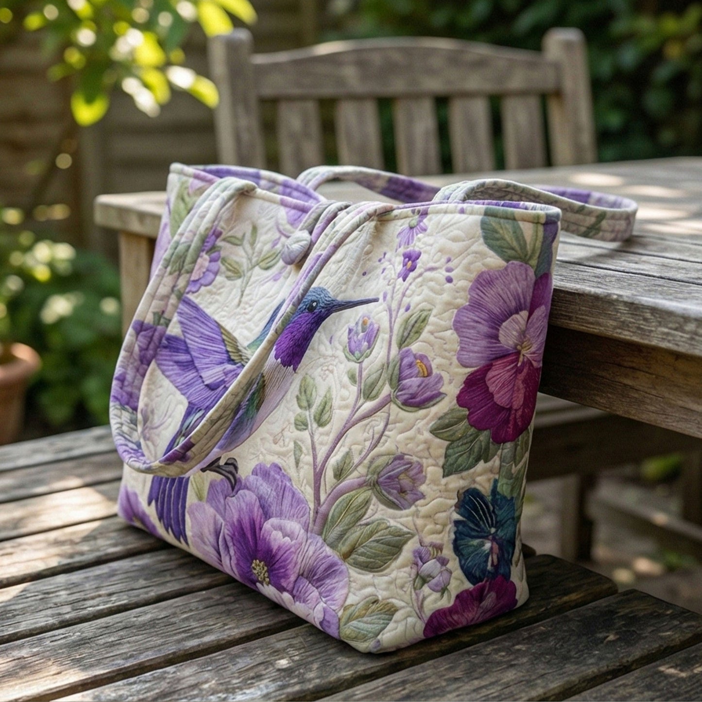 Spring Flight Quilted Classic Tote Bag SN0NT014