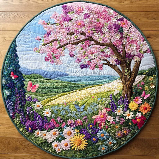 Spring Harmony Quilted Round Mat NCU0VL1351