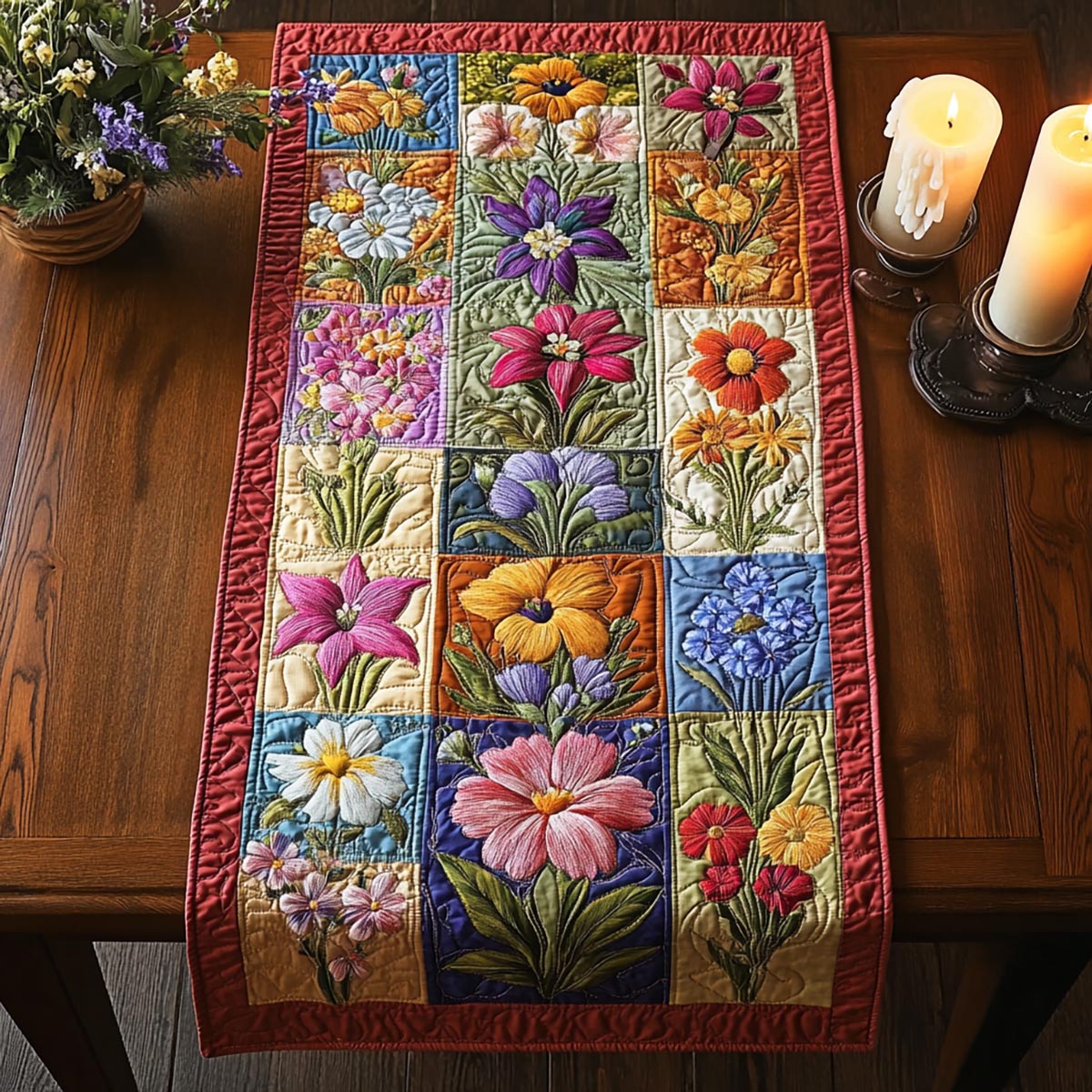 Spring Whisper Quilted Table Runner NCU0NVH914