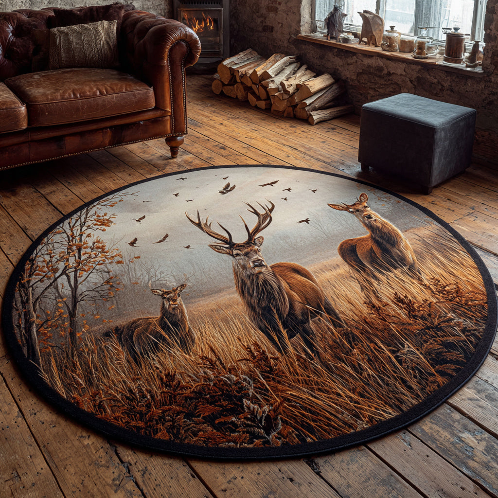 Stag Golden Field Round Carpet NCU0HH833