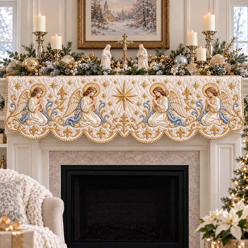 Star Angels Quilted Mantel Scarf SN0HH0944