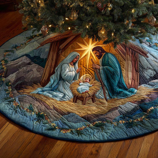 Star of Bethlehem Quilted Tree Skirt NCU0NXD993