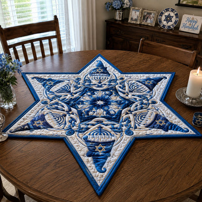 Star of Celebration Custom Shape Quilted Table Topper SN0PT796
