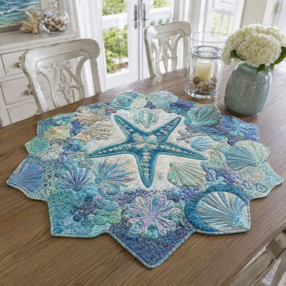 Starfish Haven Custom Shape Quilted Table Topper SN0PT899