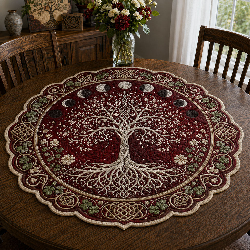 Starlit Branches Custom Shape Quilted Table Topper SN0PT880