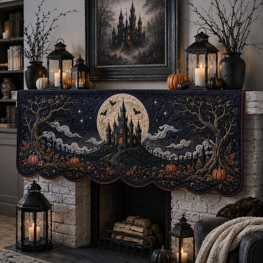 Starlit Halloween Citadel Quilted Mantel Scarf SN0HH0217