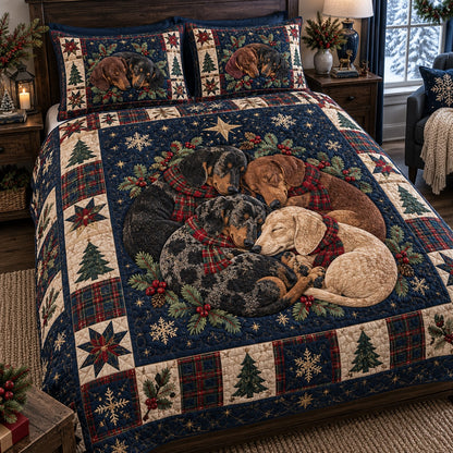 Starry Night Doxie Pack 3-Piece Quilted Bedding Set SN0TV899