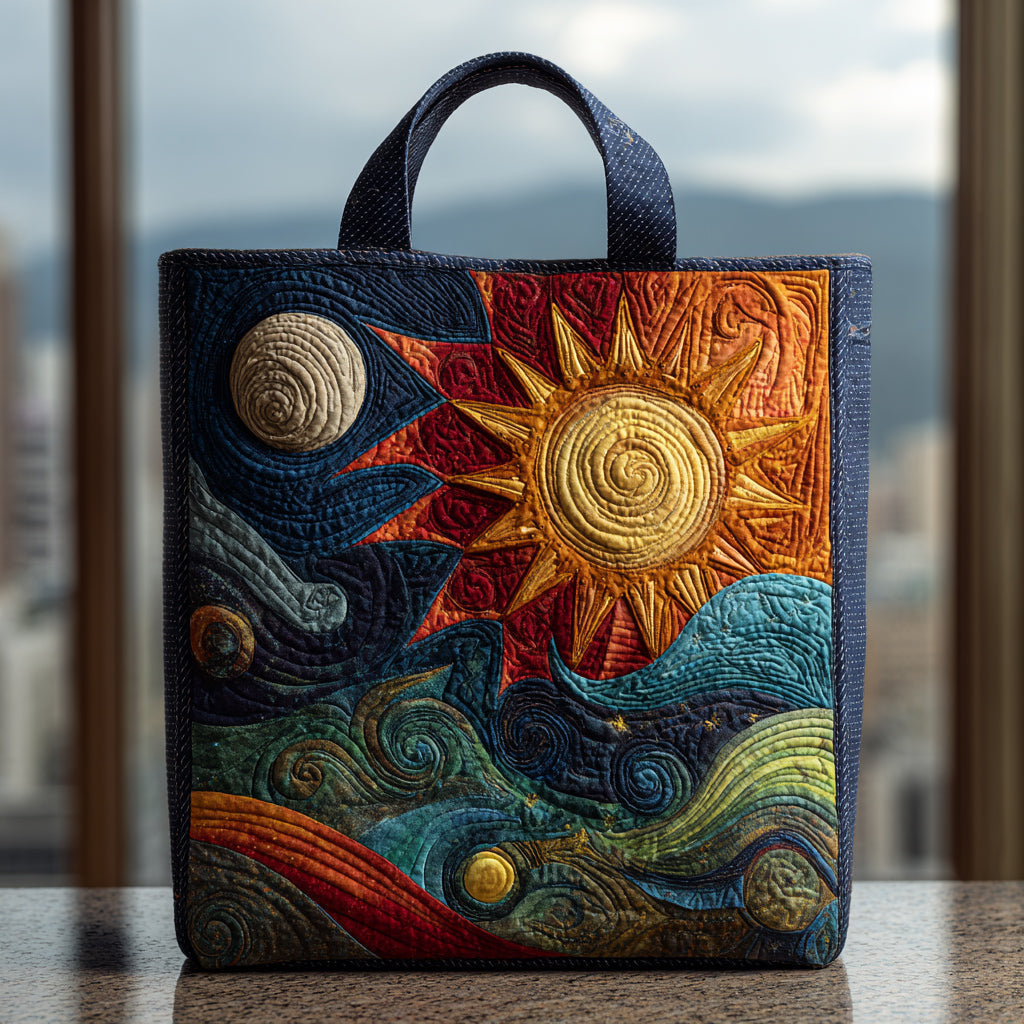 Starry Sun Quilted Tote Bag NCU0HH168
