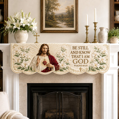 Stillness Prayer Quilted Mantel Scarf SN0TV235