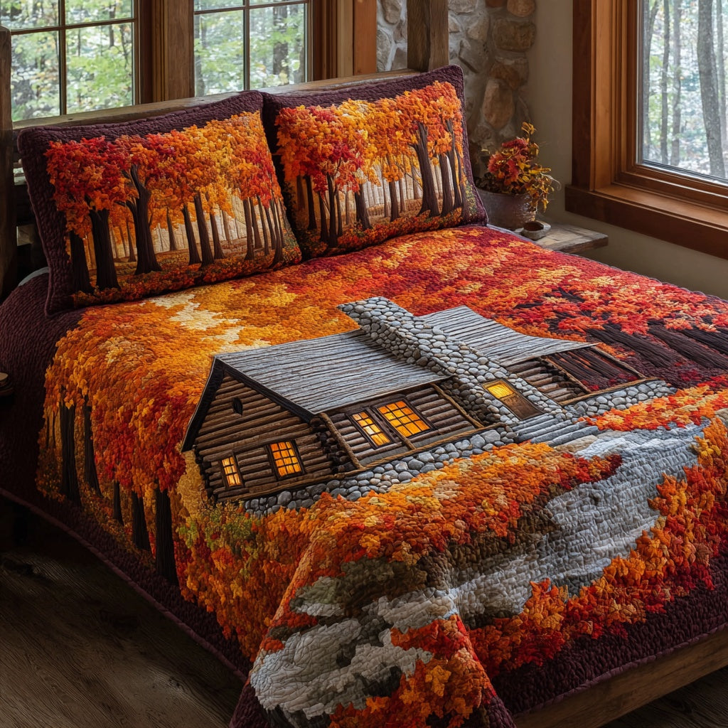 Stone Chimney 3-Piece Quilted Bedding Set NCU0LV130