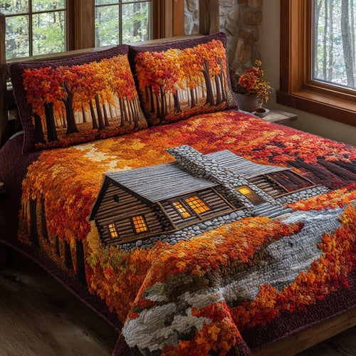 Stone Chimney 3-Piece Quilted Bedding Set NCU0LV130