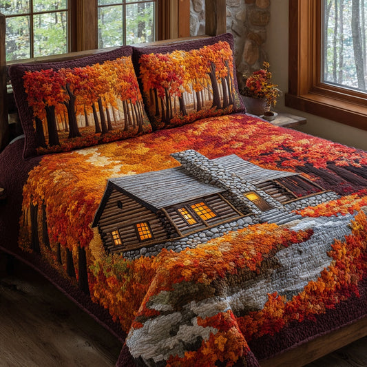 Stone Chimney 3-Piece Quilted Bedding Set NCU0LV130