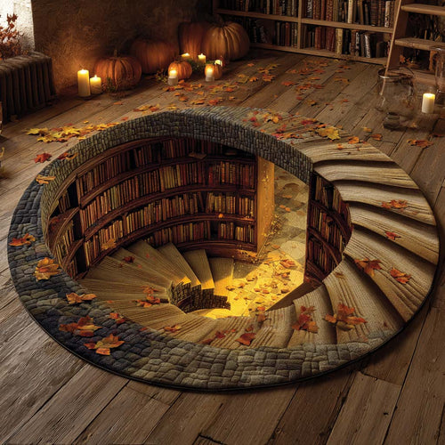 Stone Fall Quilted Round Mat NCU0XD1018