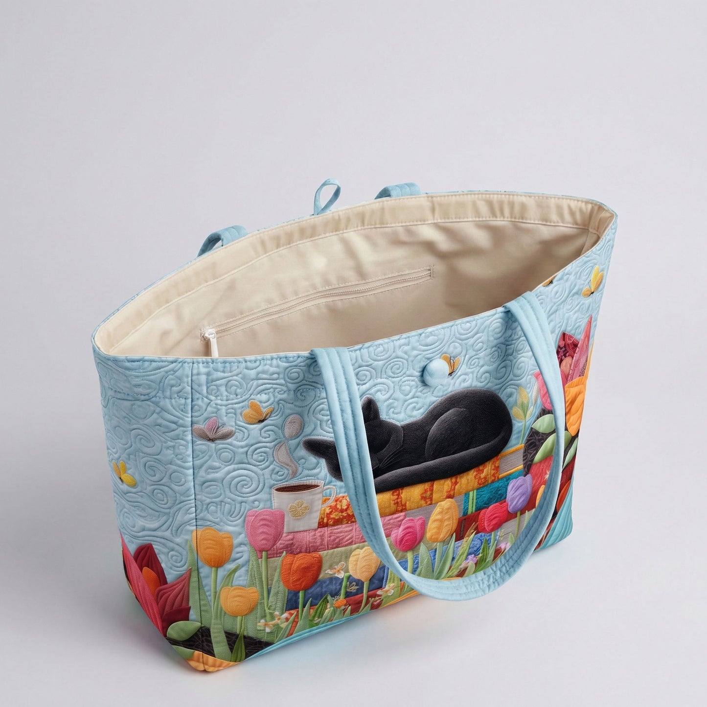 Storytime Cat Haven Quilted Classic Tote Bag SN0PT036