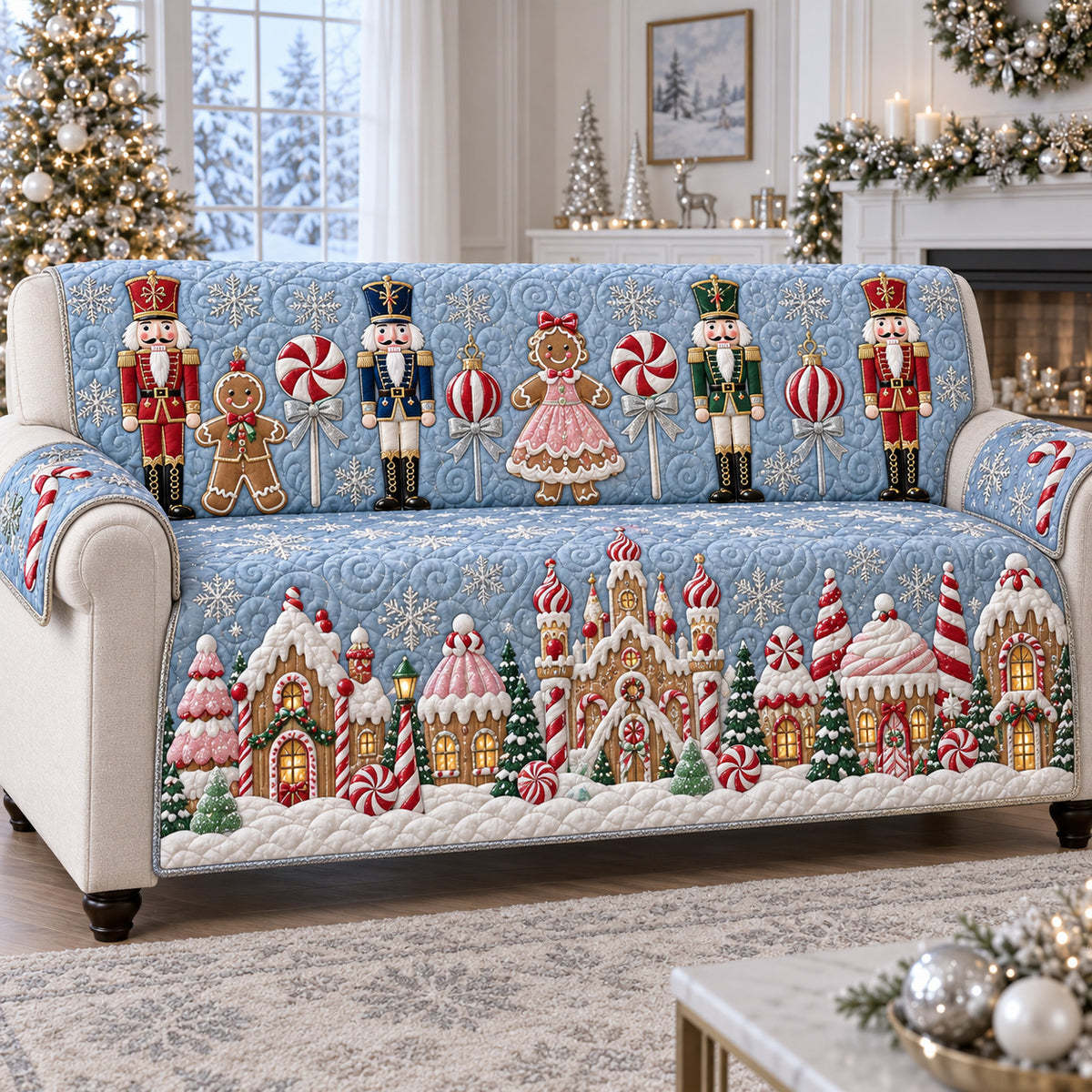 Sugarplum Kingdom Quilted Sofa Cover SN0TV895