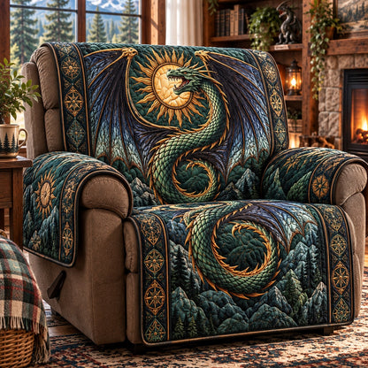 Sun Coil Dragon Quilted Sofa Cover SN0PT1459