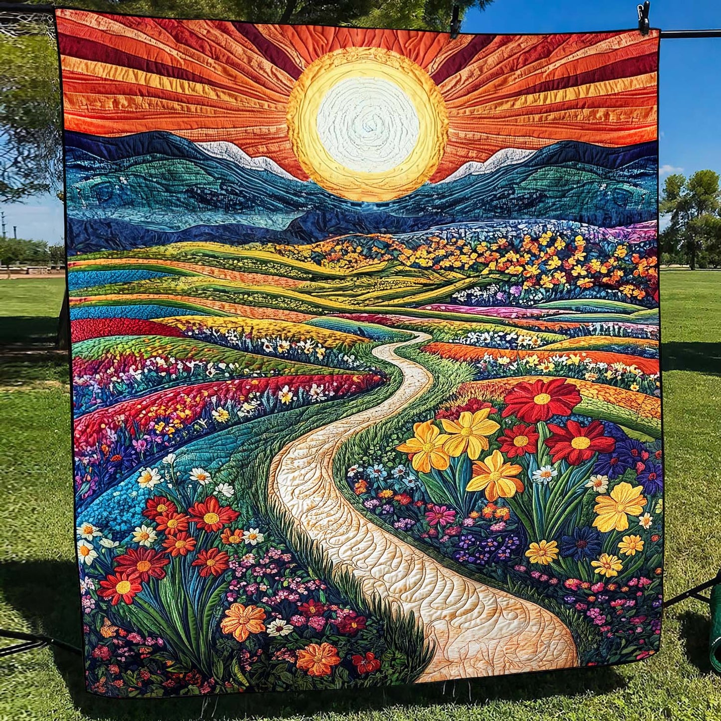 Sunbeam Serenity Quilted Blanket NCU0VL894