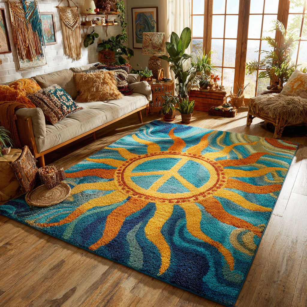 Sunburst Peace Area Rug NCU0TV514