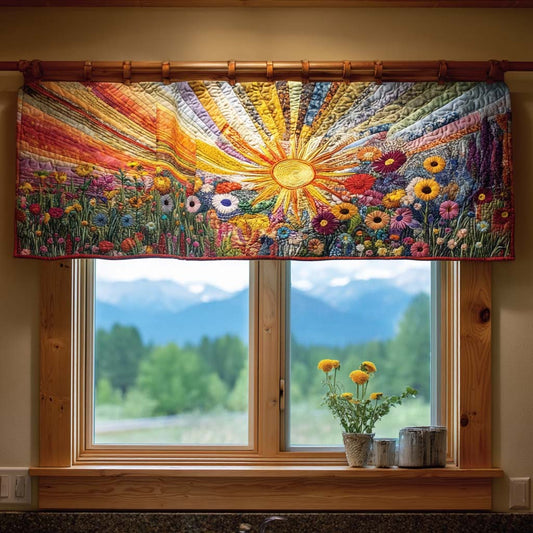 Sunflower Bloom Quilted Valance NCU0PVL361