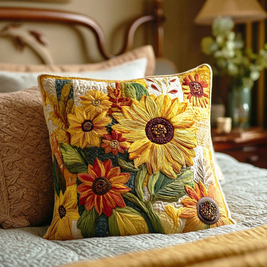 Sunflower Dream Quilted Pillow Case NCU0NTD015