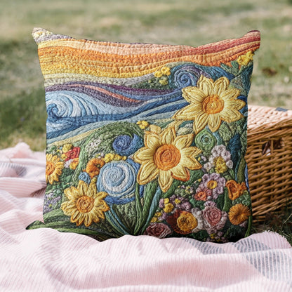 Sunflower Dream Quilted Pillow Case NCU0VH4630