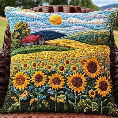Sunflower Dream Quilted Pillow Case NCU0VL1909