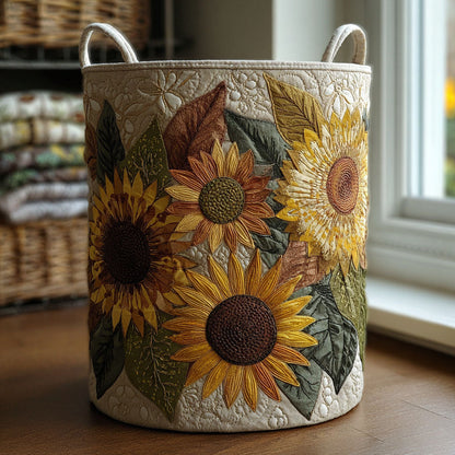 Sunflower Glow Quilted Laundry Basket NCU0DDK1613