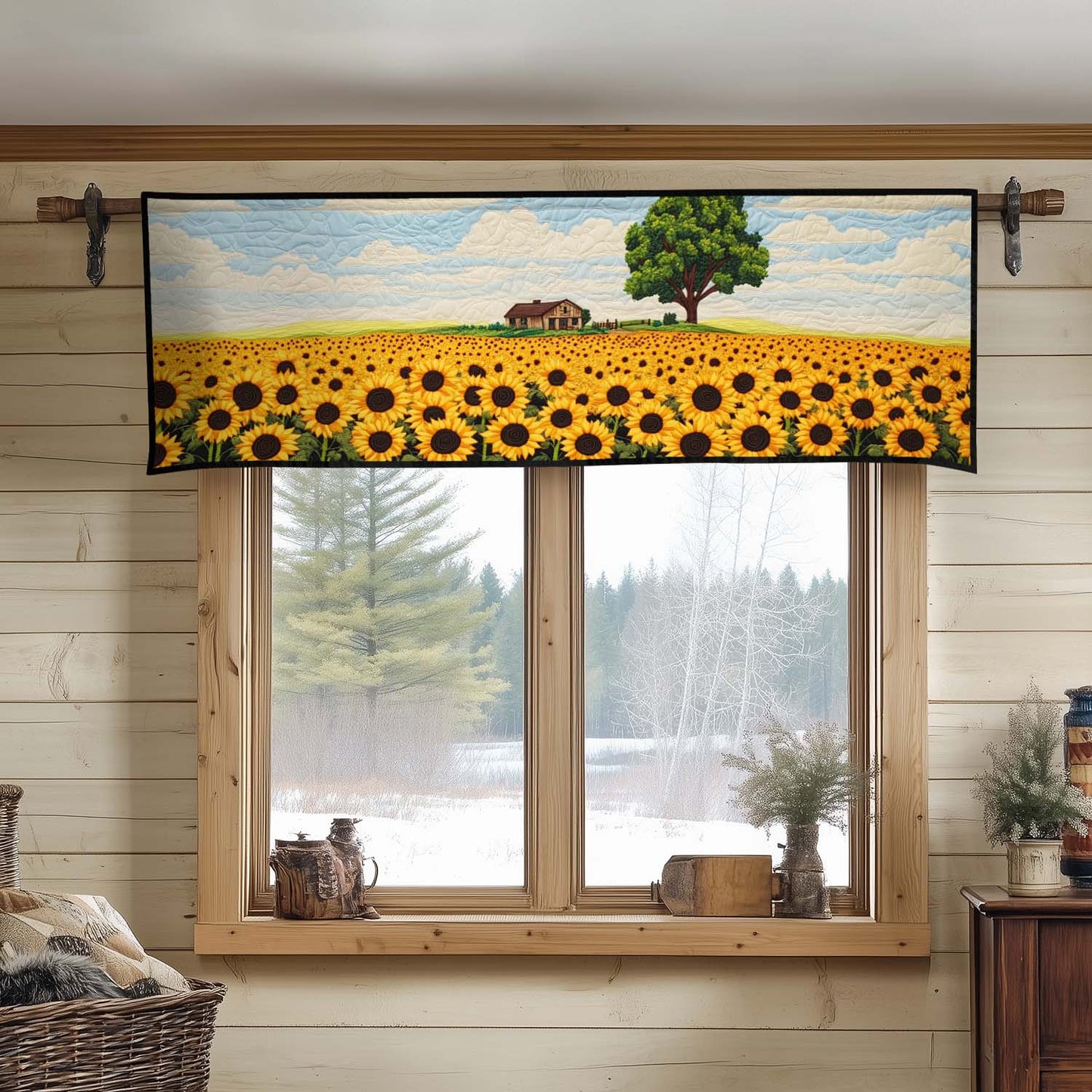 Sunflower Meadow Quilted Valance NCU0DDK634