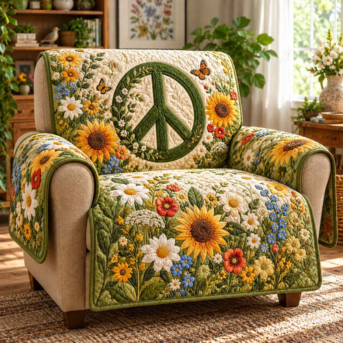 Sunflower Peace Garden Quilted Sofa Cover SN0HH1015