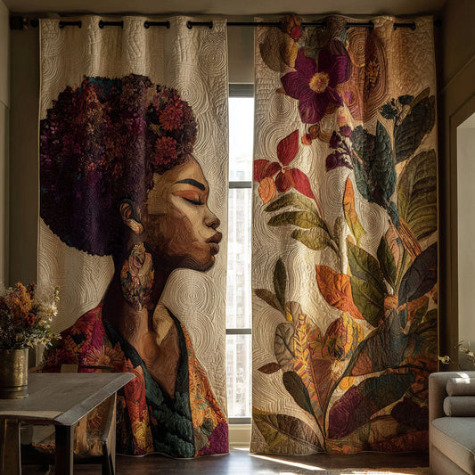 Sunflower Roots Quilted Curtains NCU0TN234
