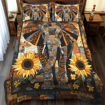 Sunflower Safari 3-Piece Quilted Bedding Set NCU0TH901