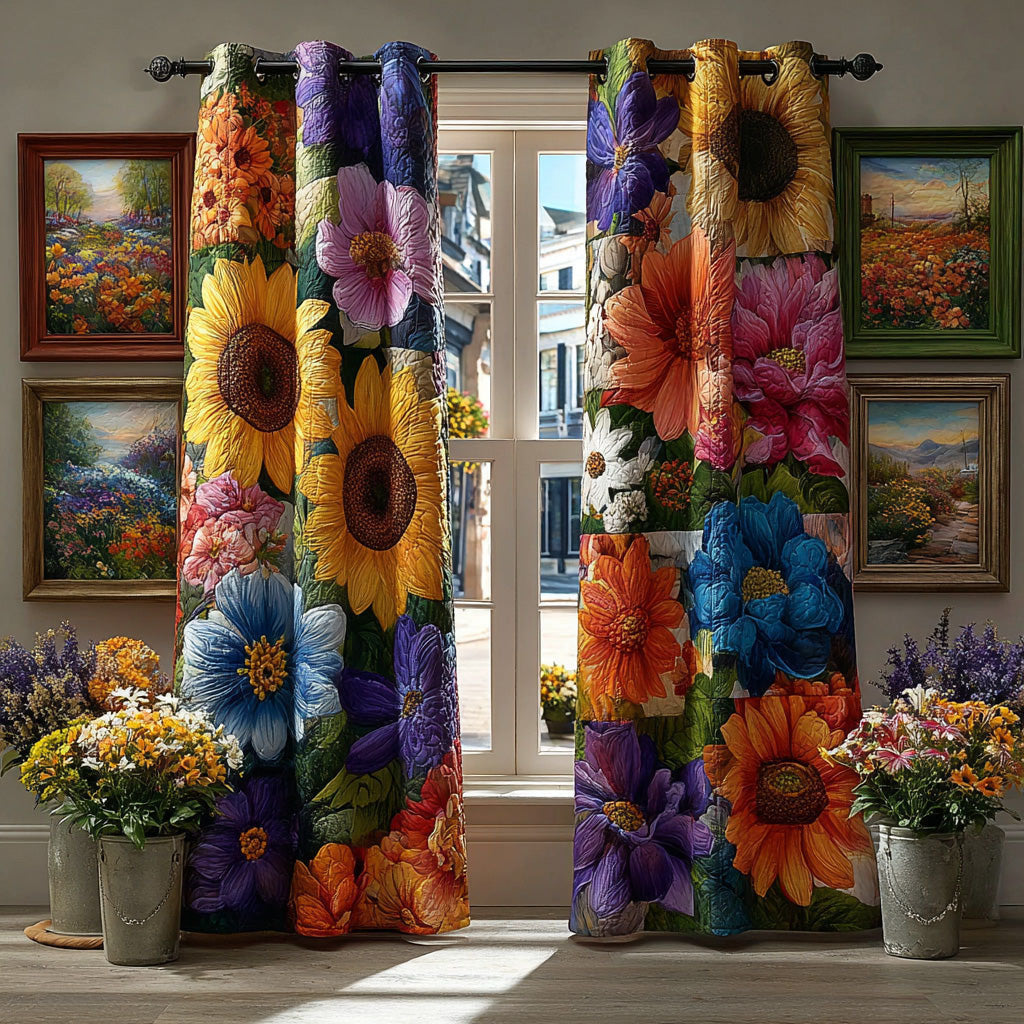 Sunlit Garden Quilted Curtains NCU0DH695