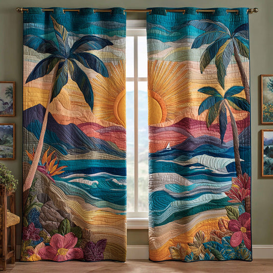 Sunlit Island Quilted Curtains NCU0DH824