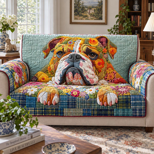 Sunny Bulldog Bloom Quilted Sofa Cover SN0DV653