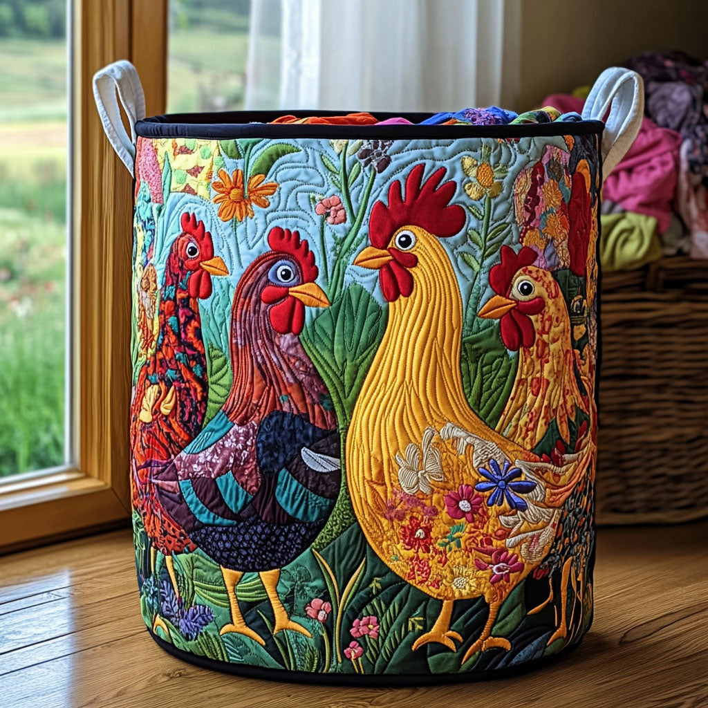 Sunny Coop Quilted Laundry Basket NCU0PVL373