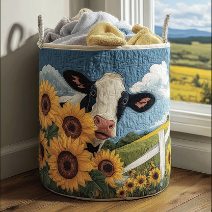 Sunny Cow Quilted Laundry Basket NCU0TH2909