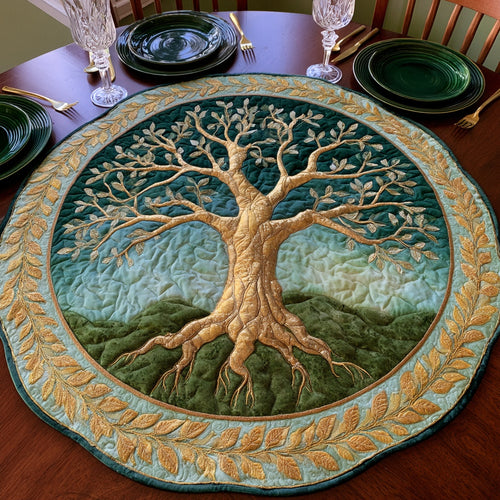 Sunny Hills Custom Shape Quilted Table Topper NCU0LV292