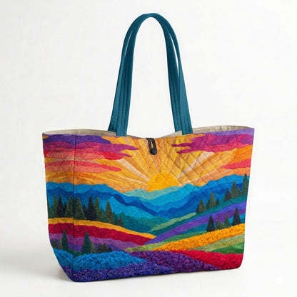 Sunrise Bloom Quilted Classic Tote Bag SN0DK041